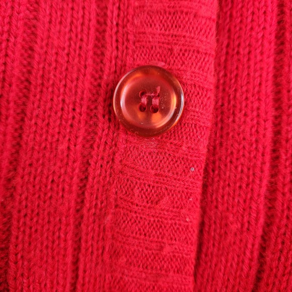Vintage Sweater Vest Dotty Mann of Cleveland Red Button Up Knit Orlon Acrylic - Picture 4 of 12